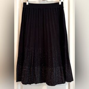 Knit Pleated Skirt With Sparkle XL